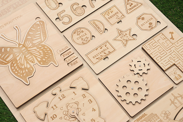 laser engraved puzzle for kids