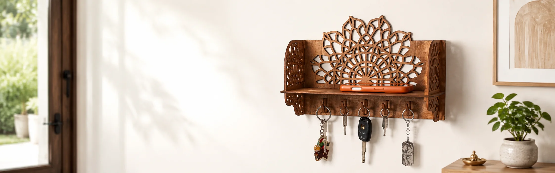 Percha de pared clave