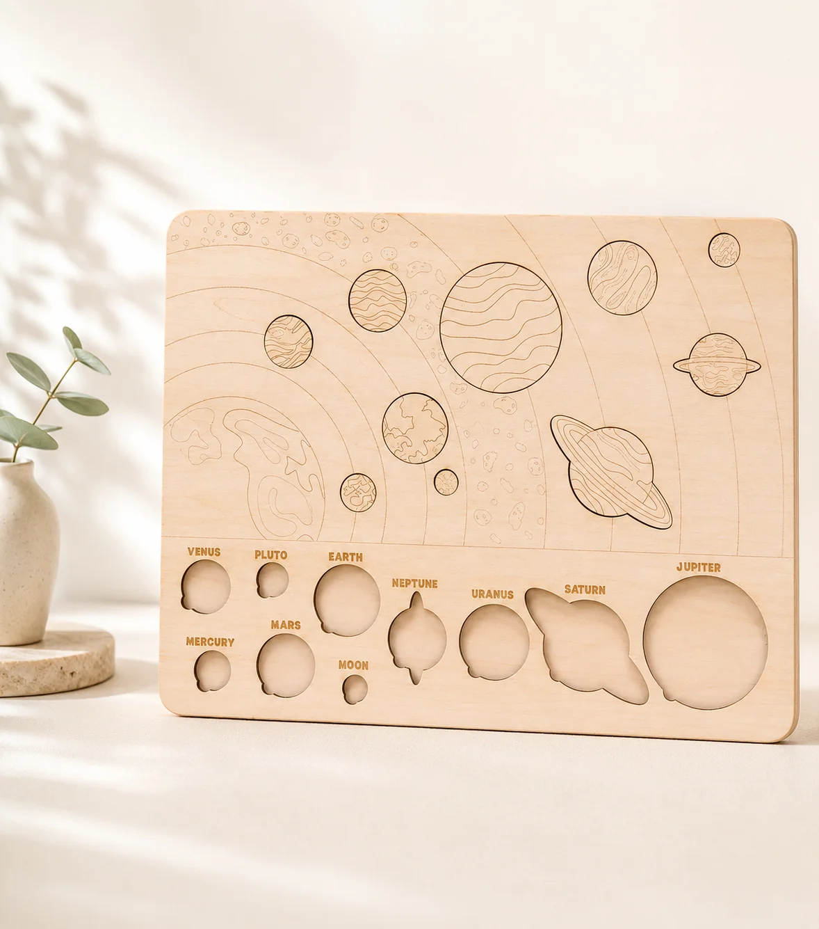 Rompecabezas de madera del planeta