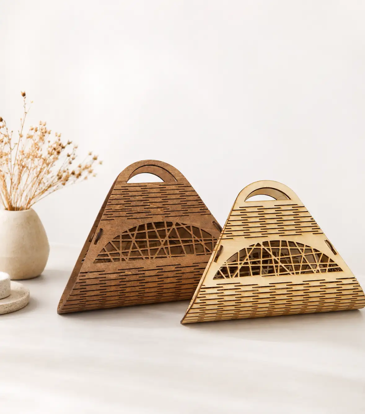 Bolso de mano de madera