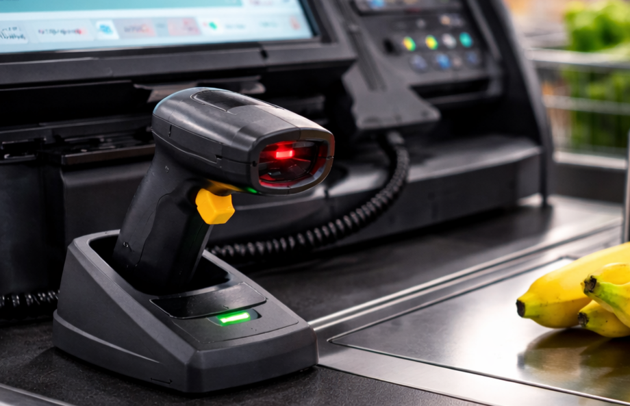 Escáner de código de barras utilizando tecnología láser