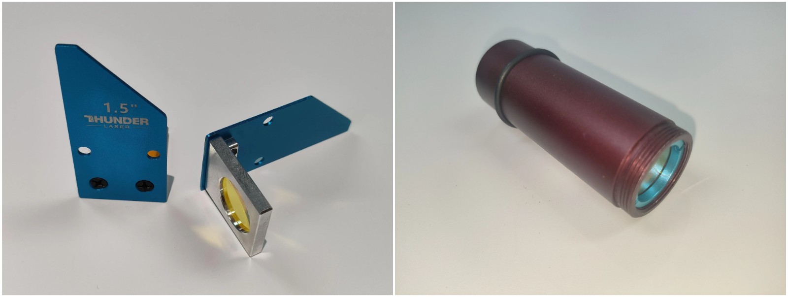 Una foto que muestra la lente Thunder Laser Bolt 1,5 ″ y la lente Thunder Laser Nova 1,5 ″. Una foto que muestra la lente Thunder Laser Bolt 1,5 ″ y la lente Thunder Laser Nova 1,5 ″.