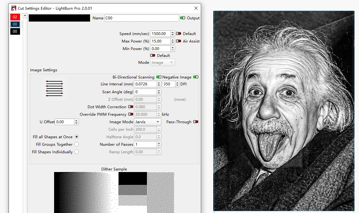 Parámetros láser para la imagen de grabado láser en mármol con titan pro 35