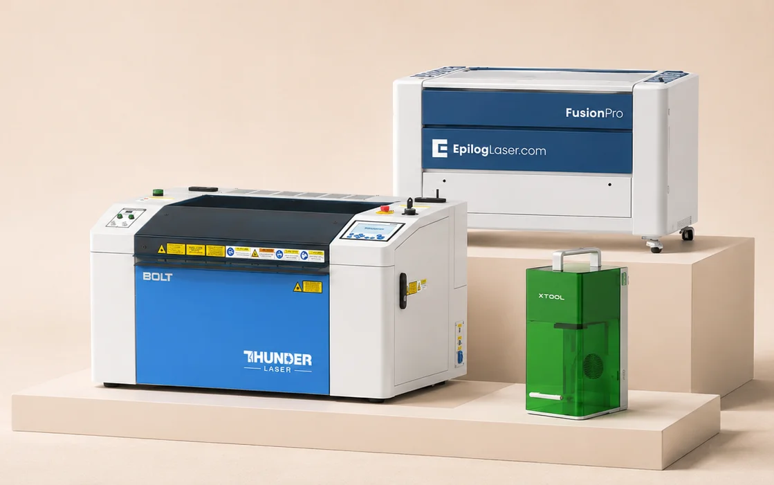 Epilog vs Thunder Laser vs xTool: ¿Qué grabador láser es mejor?