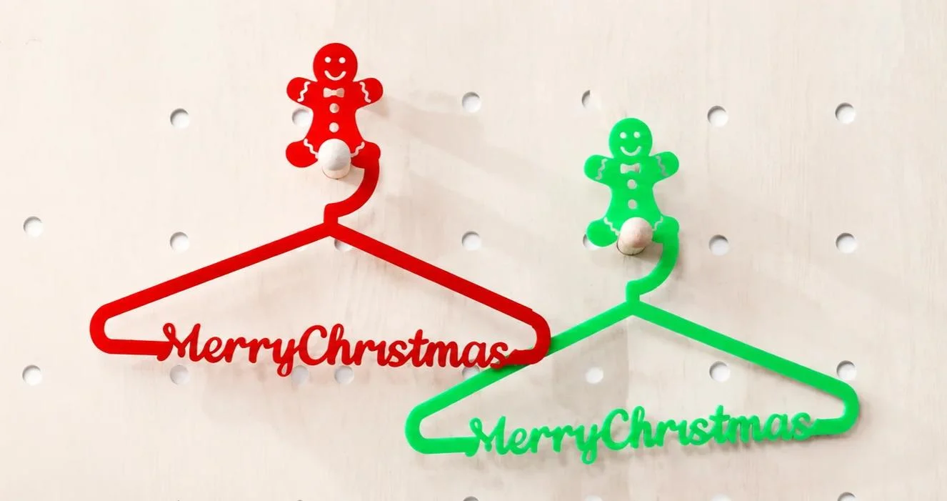 Percha de acrílico de la Navidad