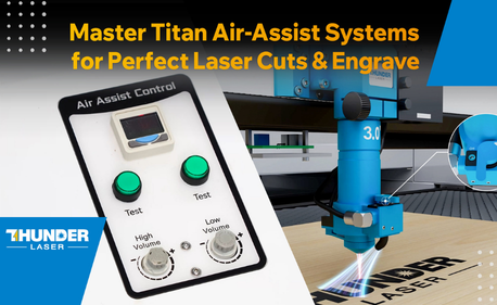 Sistemas de asistencia de aire Master Titan para cortes y grabados láser perfectos