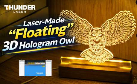 Crea un búho de holograma 3D flotante con Thunder Laser Bolt