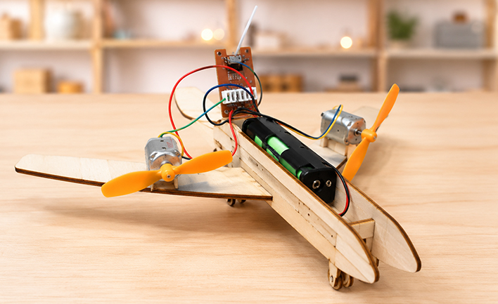 Proyecto de vapor de corte por láser de inventor de avión con LaserMaker