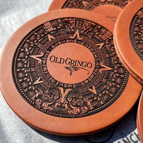 leather engraved leather coasters