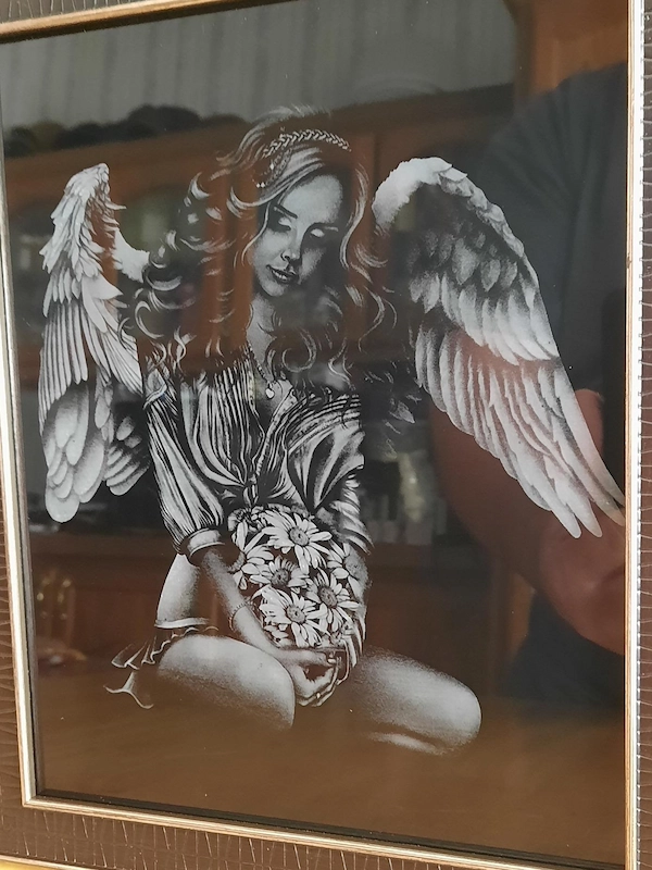 laser engraving photo on glass