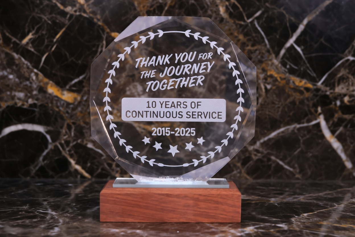 laser mark crystal trophy