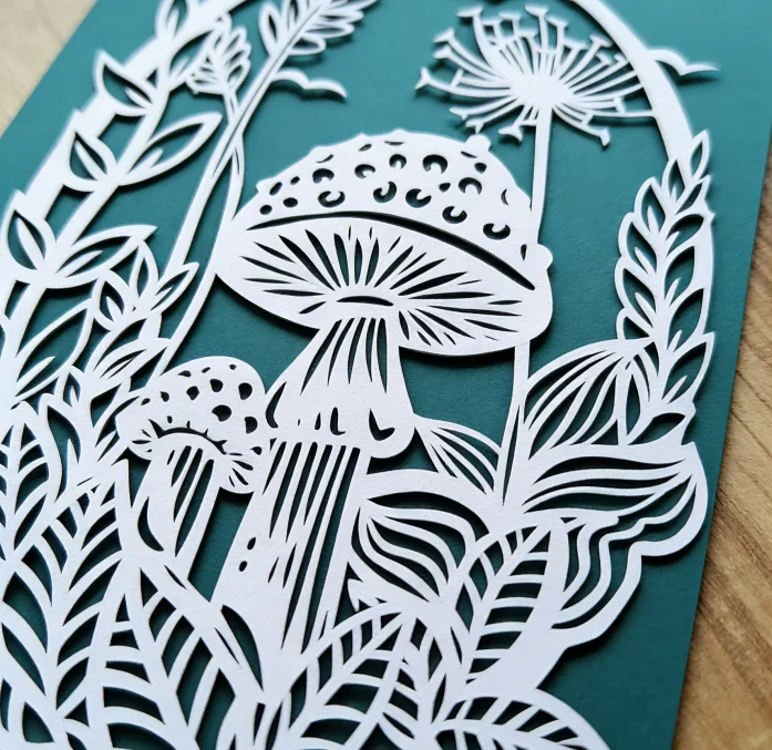 laser cut paper with fine edges
