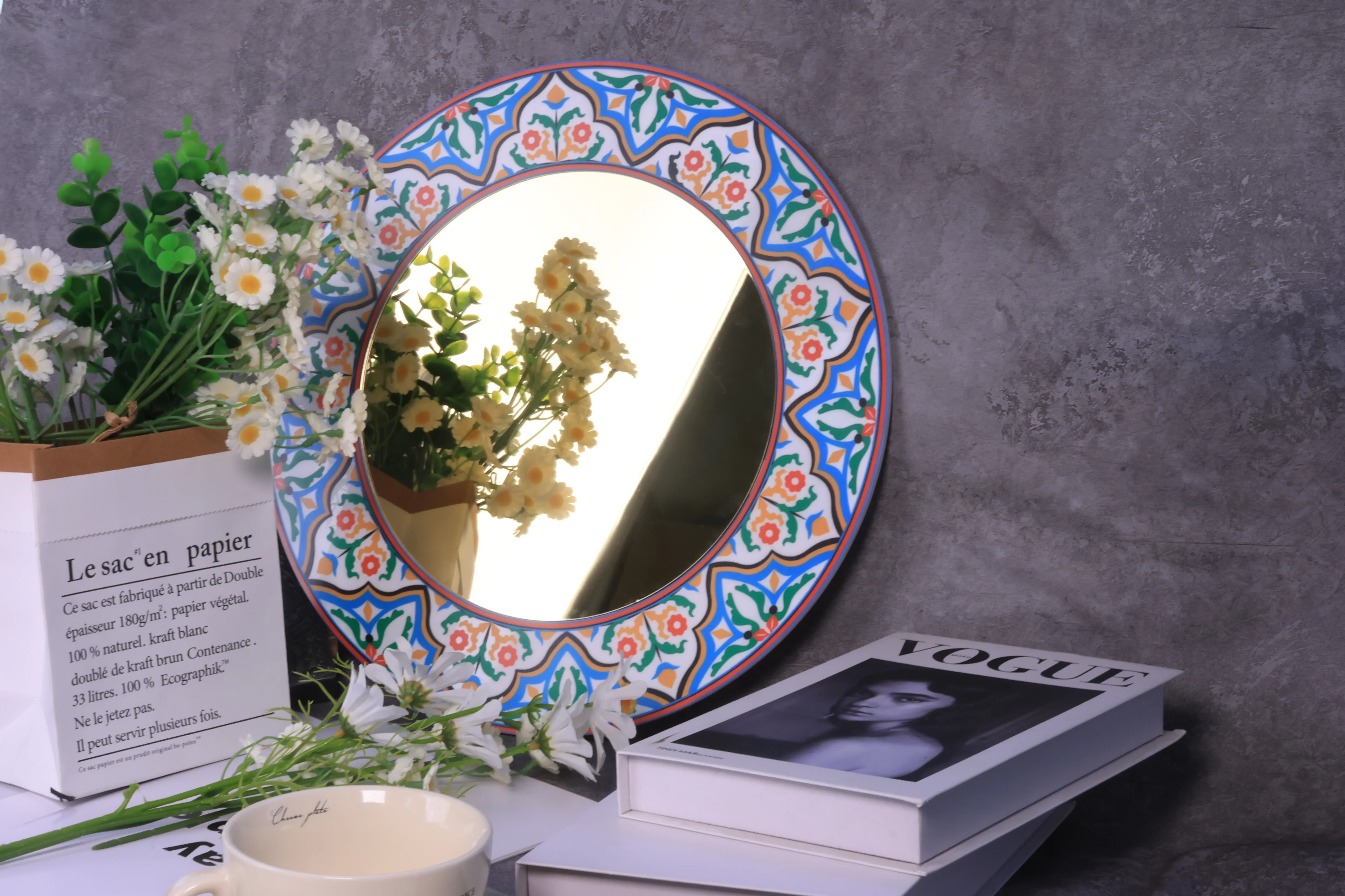 laser mark ceramic decoration for mirror